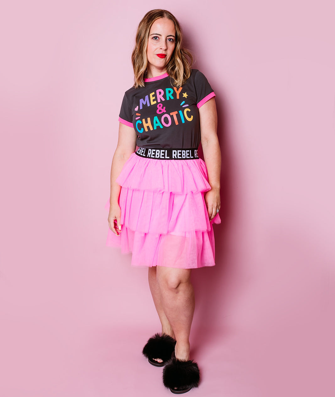 Rebel Neon Pink Short Tulle Skirt