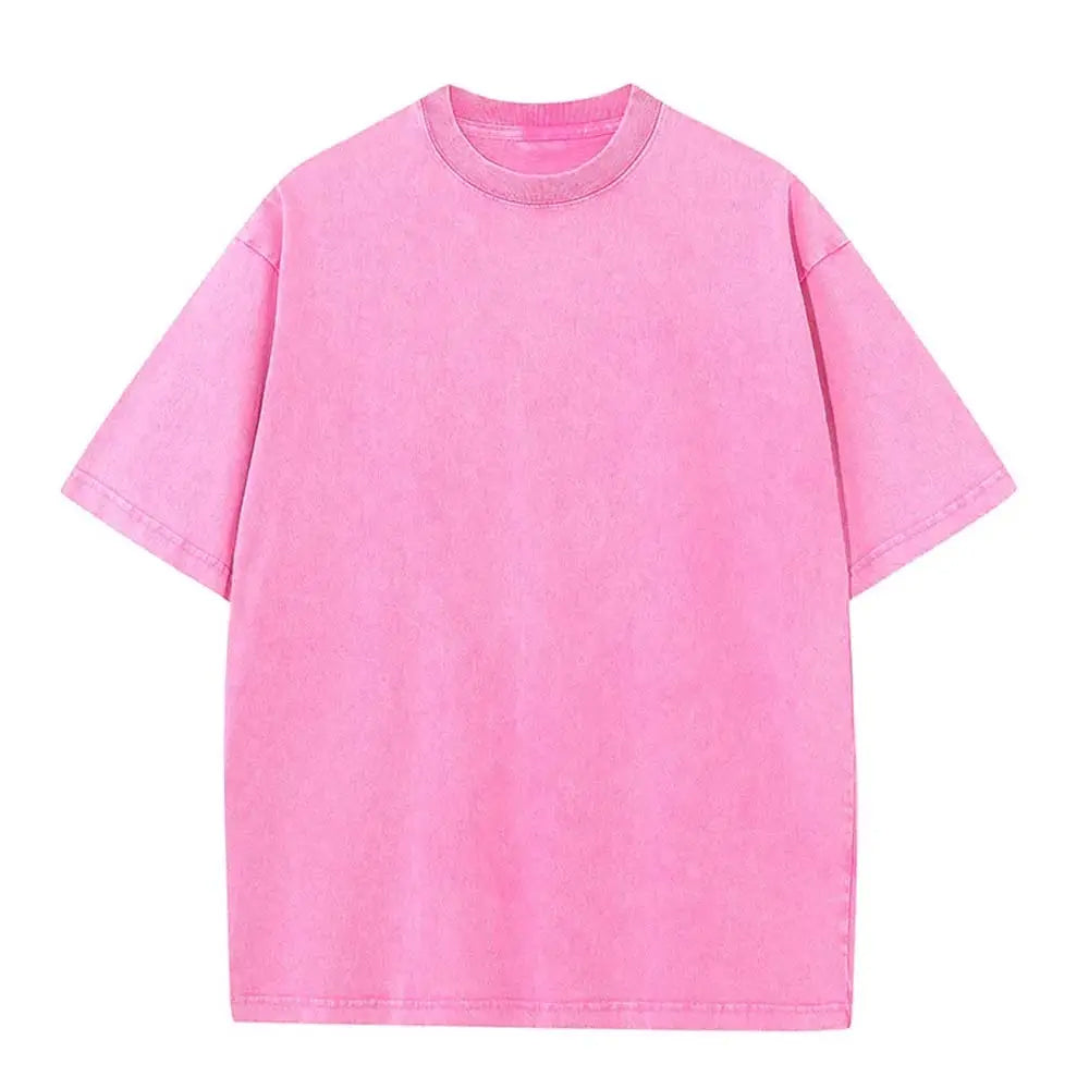 Plain Pink Acid Wash Tee