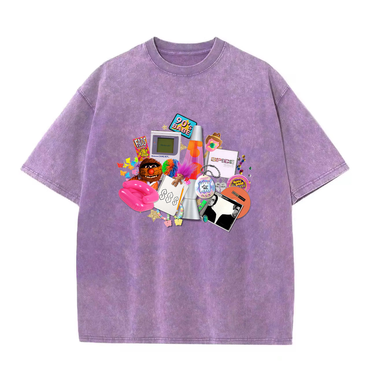 90s Babe Acid Purple Oversize Tee