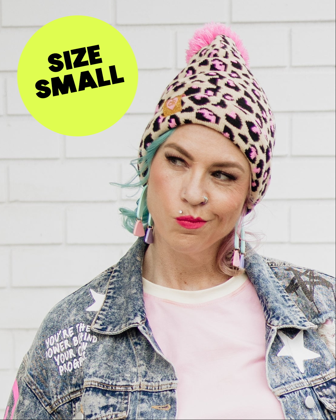 Leopard Print Beanie - SMALL
