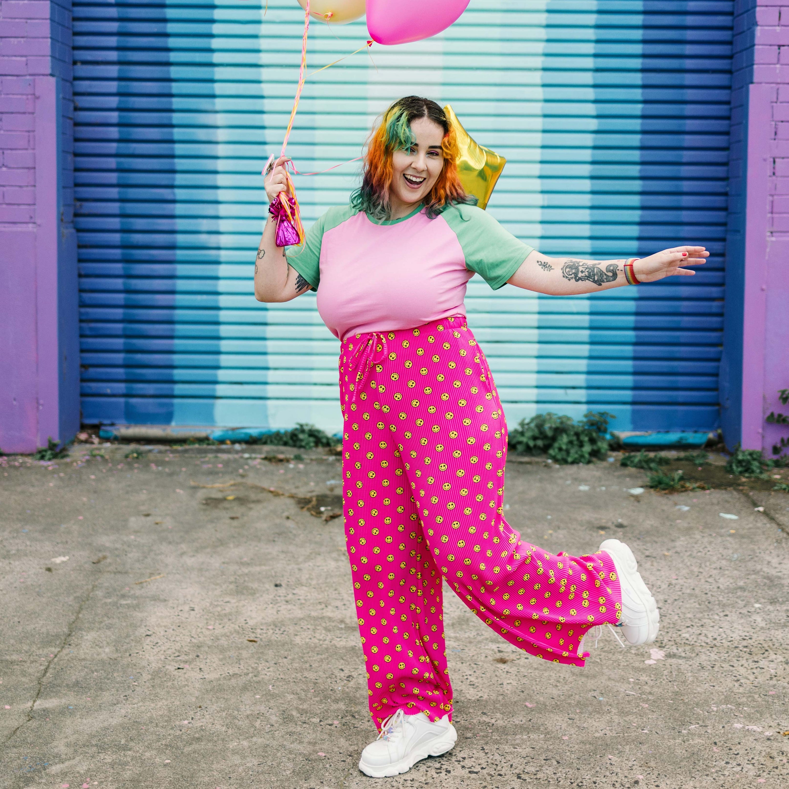 Smiley Face Stretch Pants